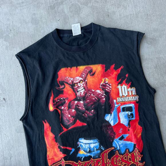 Vintage ozzfest 2005 cut sleeves graphic t shirt - Picture 2 of 9